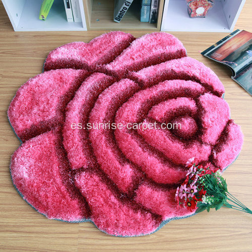 Alfombra 3D con forma de rosa